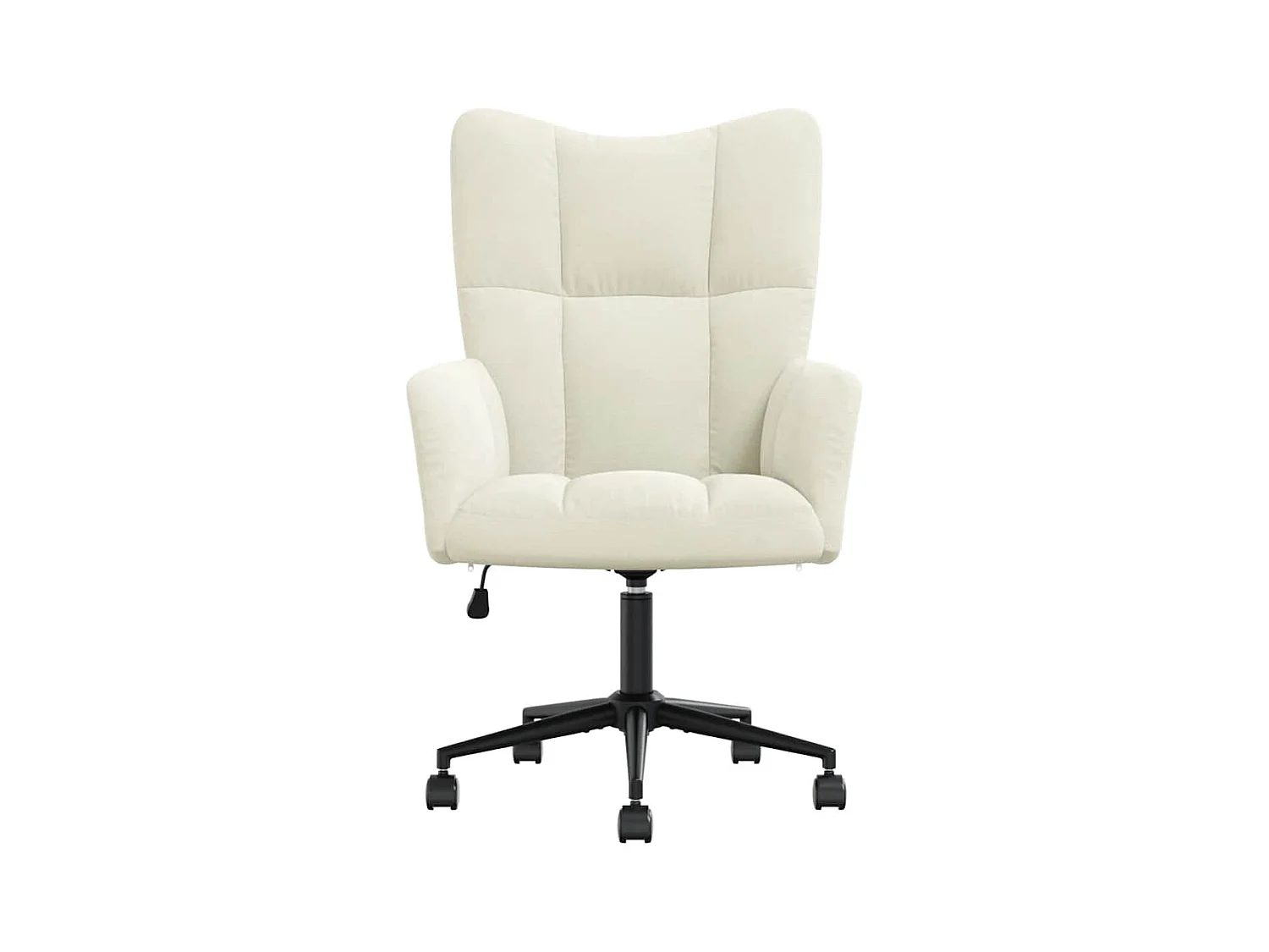 Sillón de relax | Silla de relax de terciopelo color blanco crema SHL2889