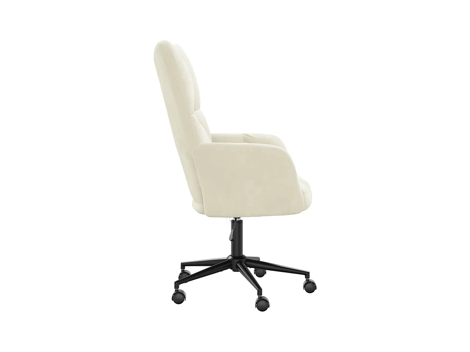 Sillón de relax | Silla de relax de terciopelo color blanco crema SHL2889