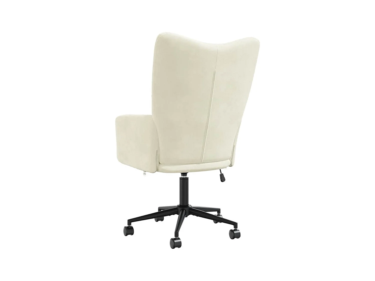 Sillón de relax | Silla de relax de terciopelo color blanco crema SHL2889