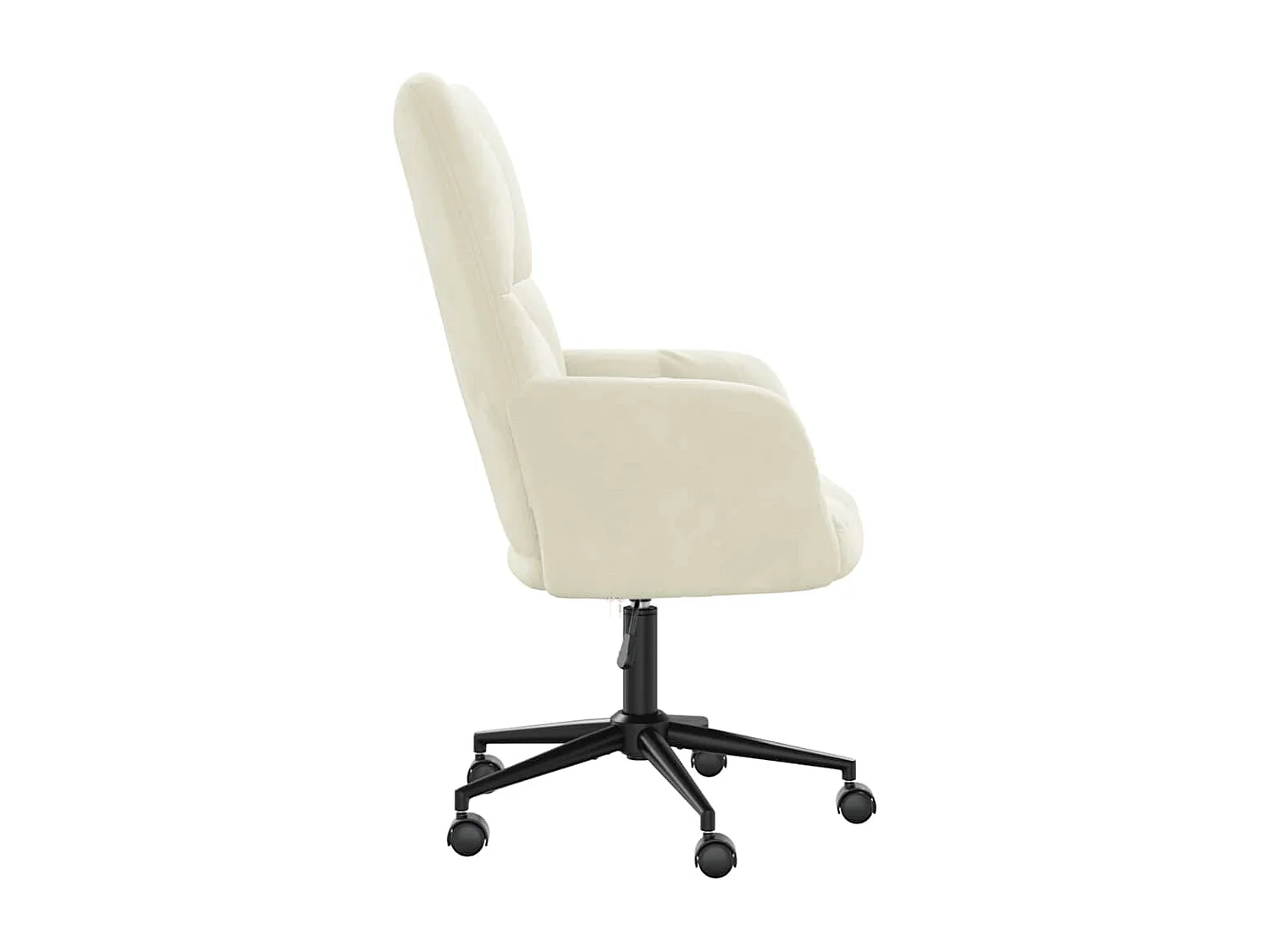 Relaxsessel | Lounge Sessel Cremeweiß Samt SHL88279