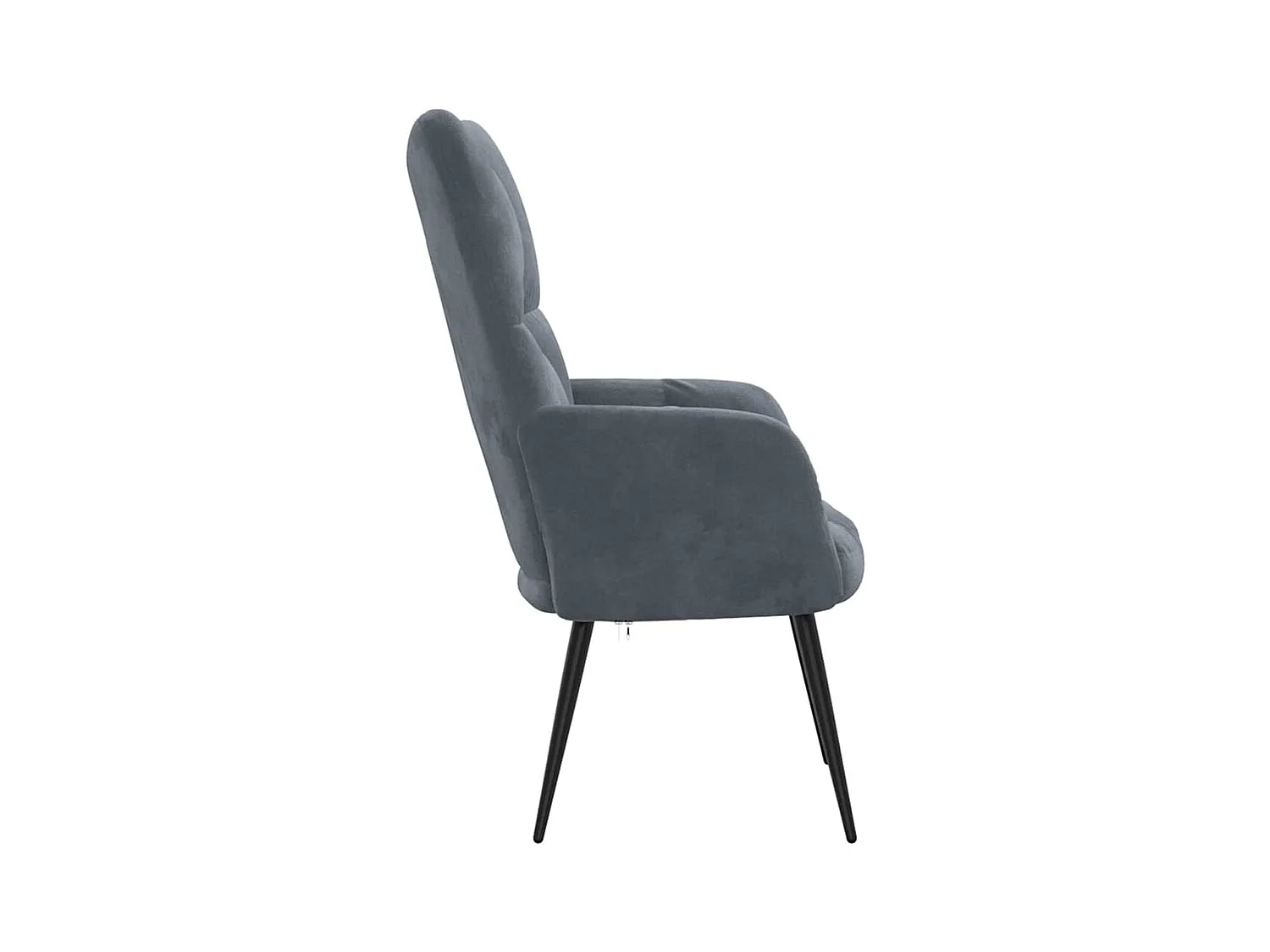 Sillón de relax | Silla de relax de terciopelo gris oscuro SHL2994