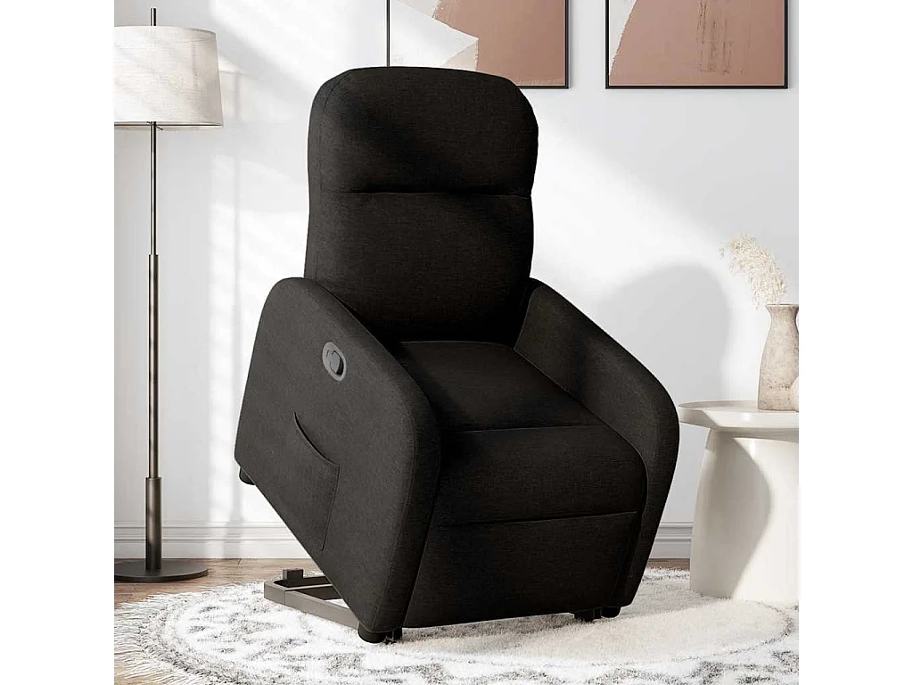 Fauteuil inclinable-Chaise de relax-Fauteuil TV noir tissu SHL3321
