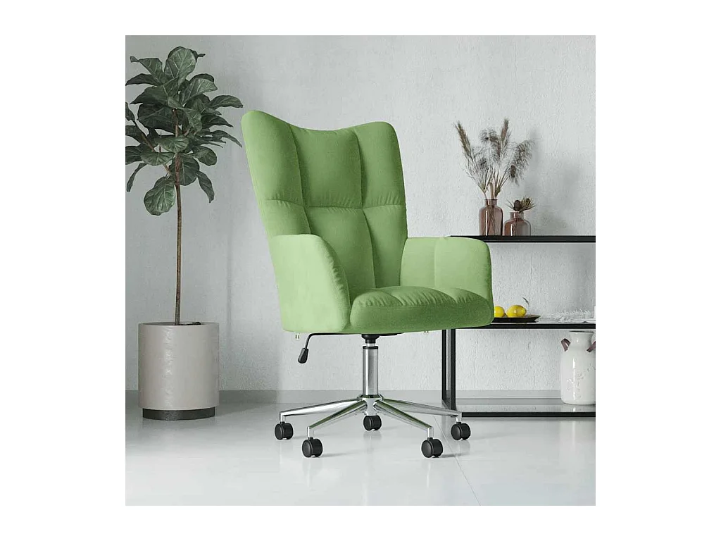 Sillón de relax | Silla de relax de terciopelo verde claro SHL7830