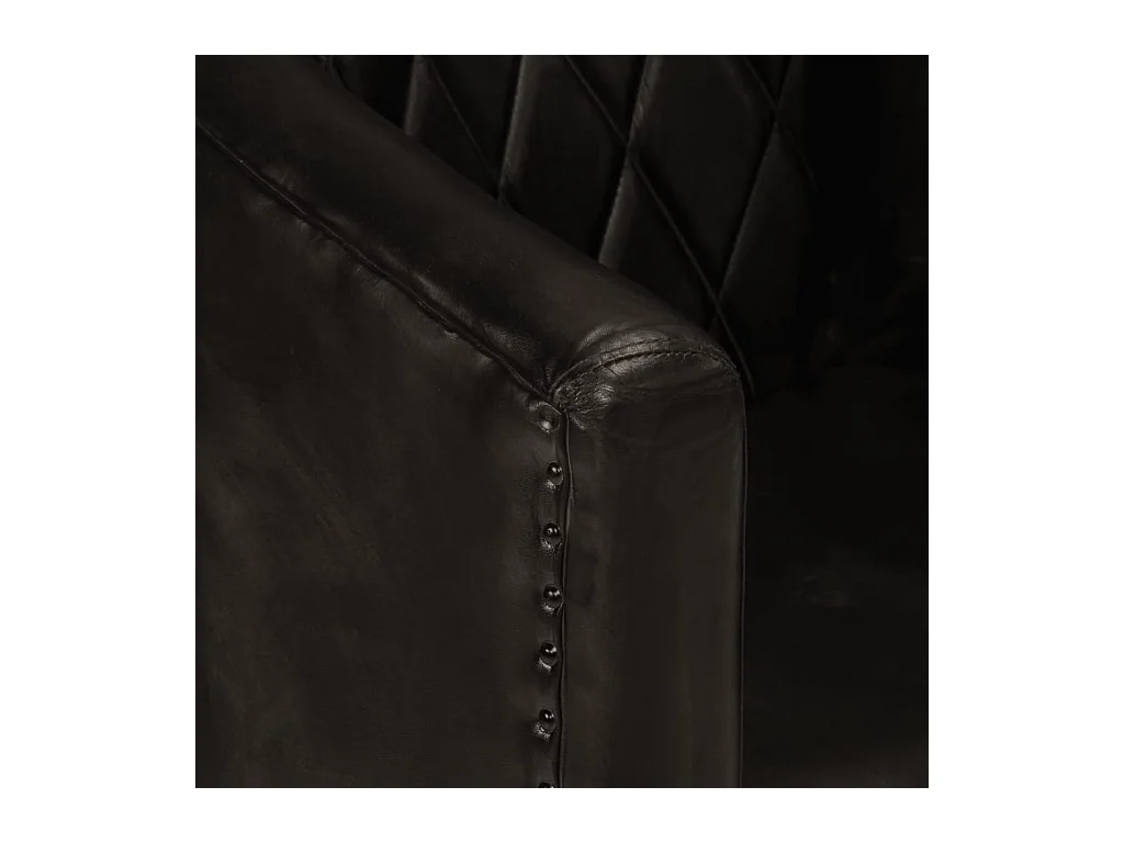 Sillón de salón | Silla Relax butaca de cuero auténtico gris SHL5859