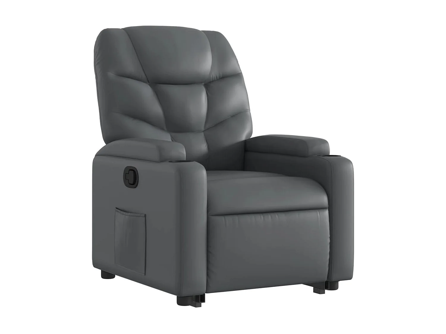 Sillón de relax | Sillón reclinable elevable cuero artificial gris SHL7020