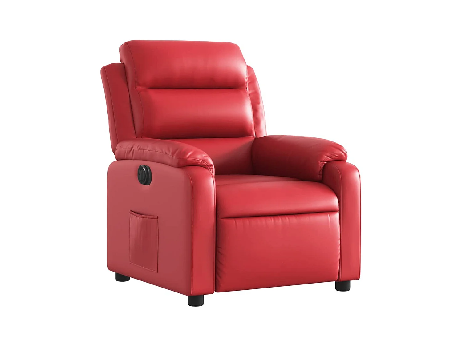 Poltrona Confortável | Poltrona reclinável elétrica couro artificial vermelho SHL89784