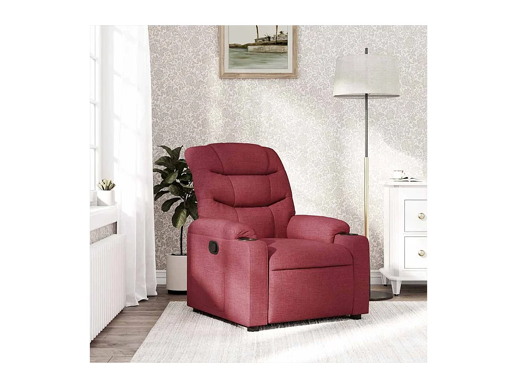 Sillón de relax | Silla | Sillón reclinable de tela rojo tinto SHL3918