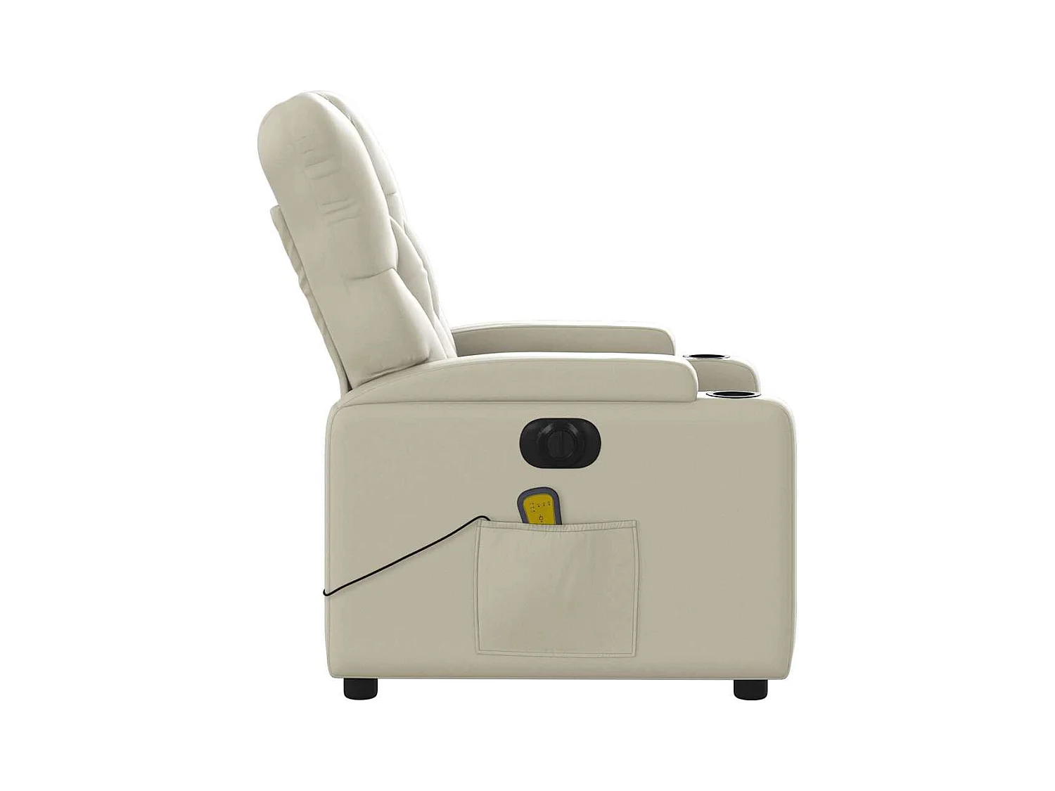 Sillón de salón | Silla | Sillón de masaje reclinable eléctrico cuero sintético crema SHL7020