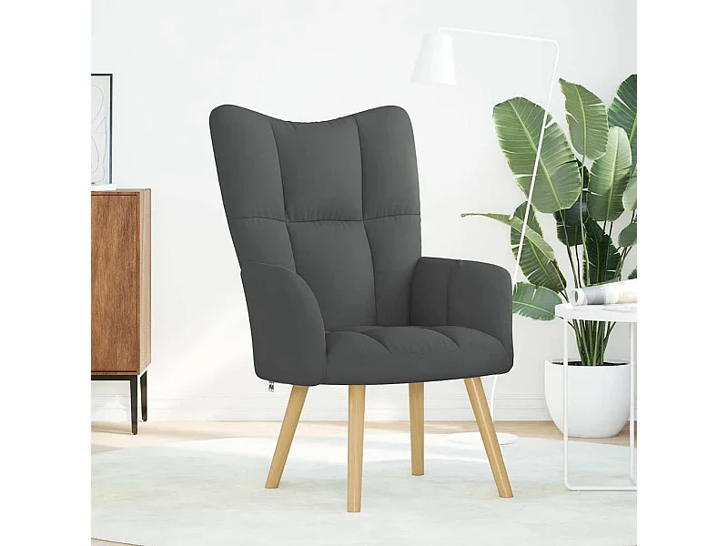 Sillón de relax | Silla de relax de tela gris oscuro SHL6139