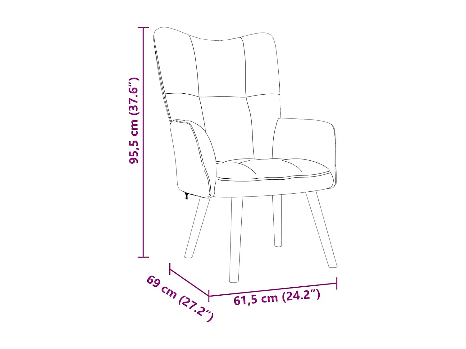 Sillón de relax | Silla de relax de tela gris oscuro SHL6139