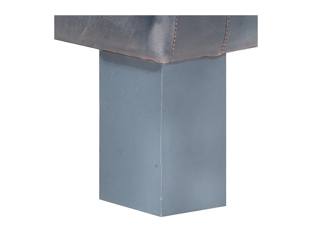 Sillón | Silla de cuero auténtico gris SHL9383