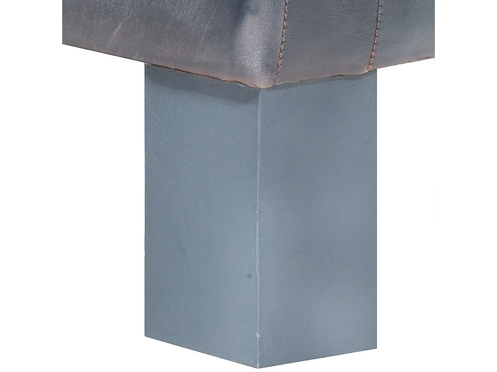 Sillón | Silla de cuero auténtico gris SHL9383