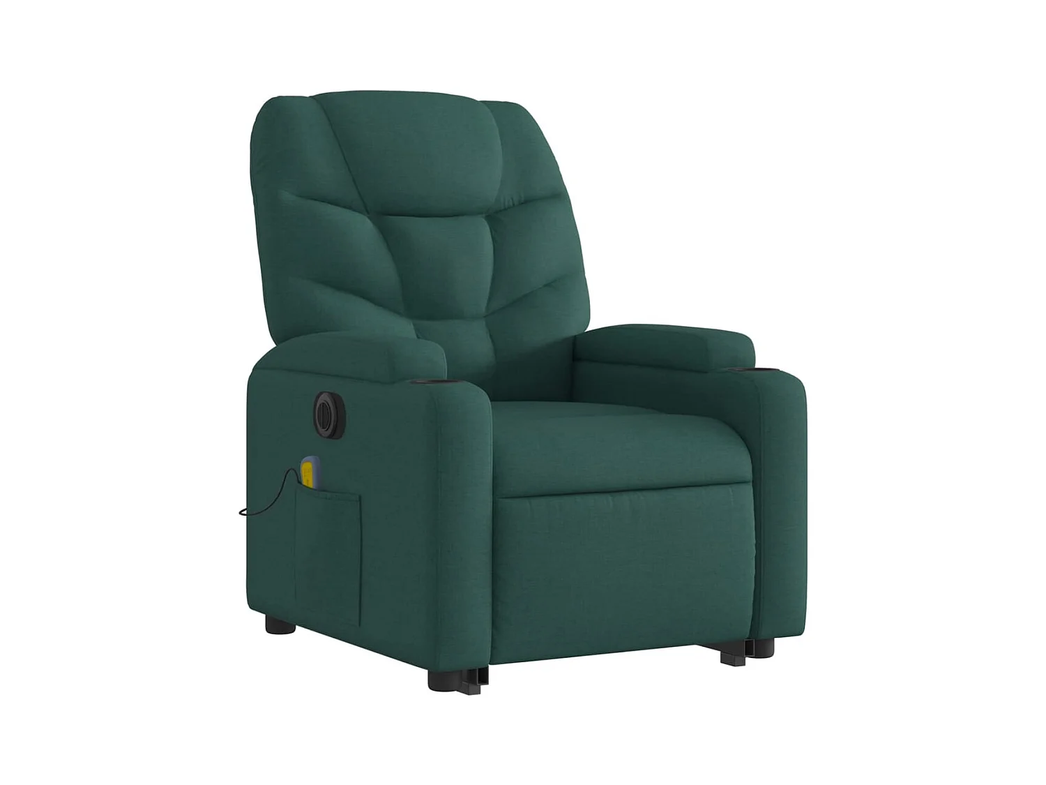 Sillón de salón | Silla | Sillón masaje eléctrico reclinable elevable tela verde oscuro SHL5849
