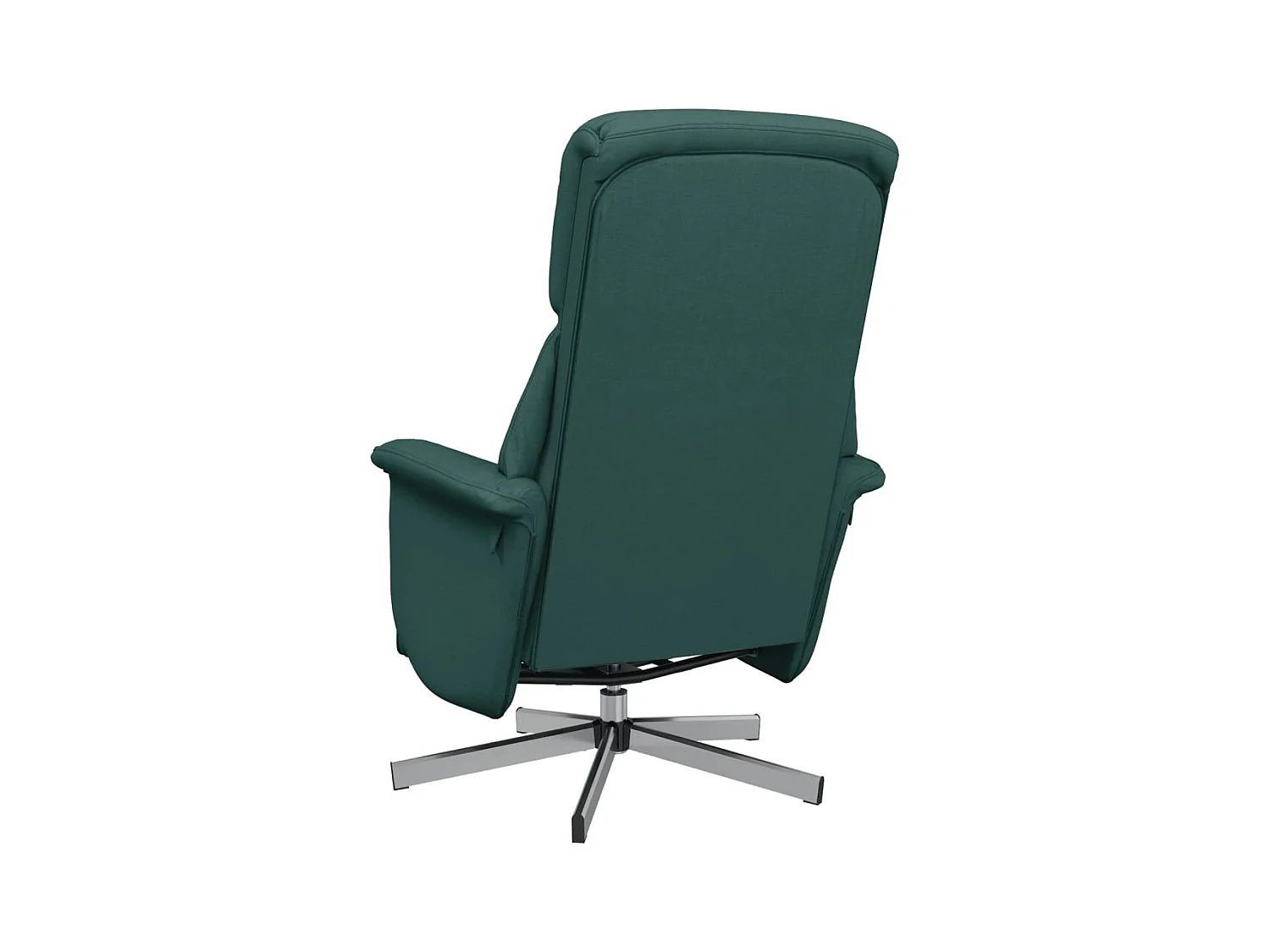 Sillón de relax | Sillón reclinable con reposapiés tela verde oscuro SHL6285