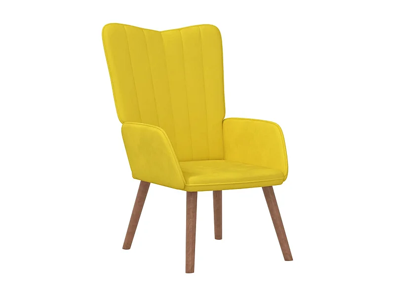 Sillón de relax | Silla de relax de terciopelo amarillo mostaza SHL4840
