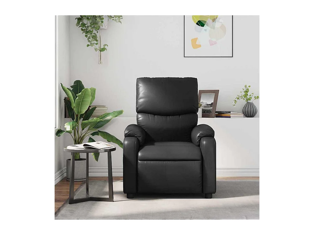 Sillón de salón | Silla | Sillón de masaje reclinable cuero sintético negro SHL8306