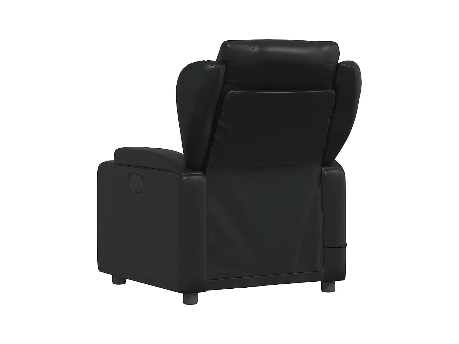 Poltrona de massagens reclinável couro artificial preto SHL430373