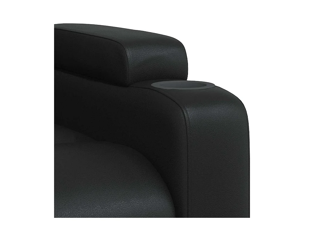 Sillón de salón | Silla | Sillón de masaje reclinable cuero sintético negro SHL3314