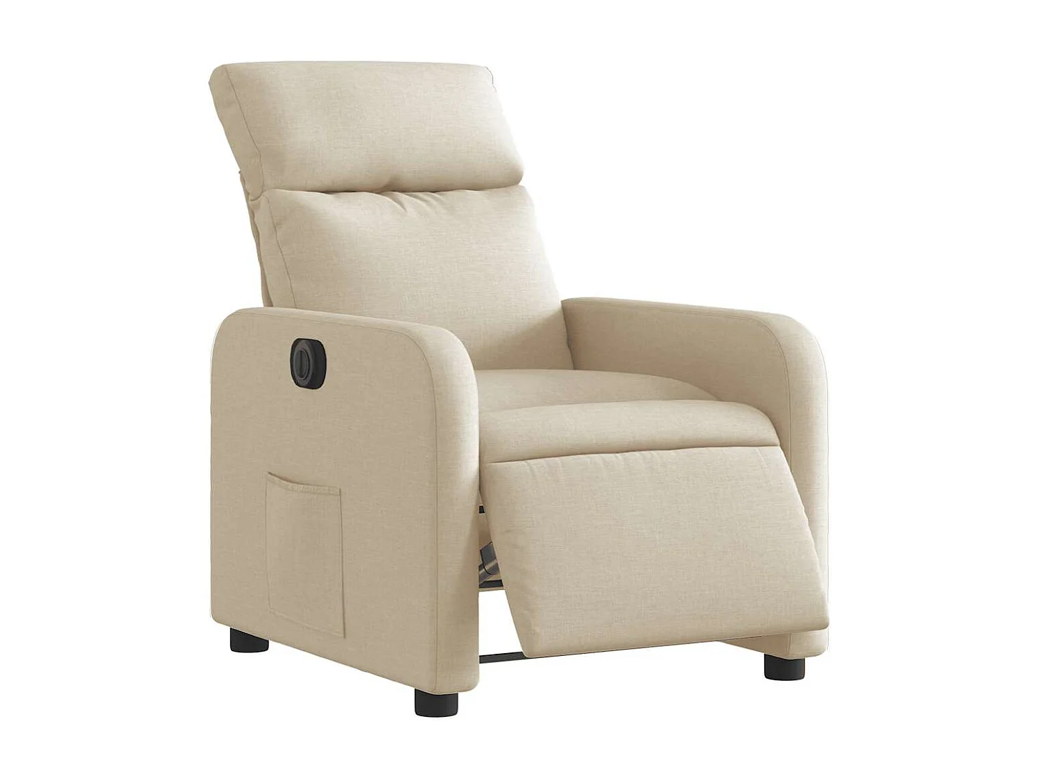 Fauteuil inclinable électrique-Chaise de relax-Fauteuil salon Crème Tissu SHL2773