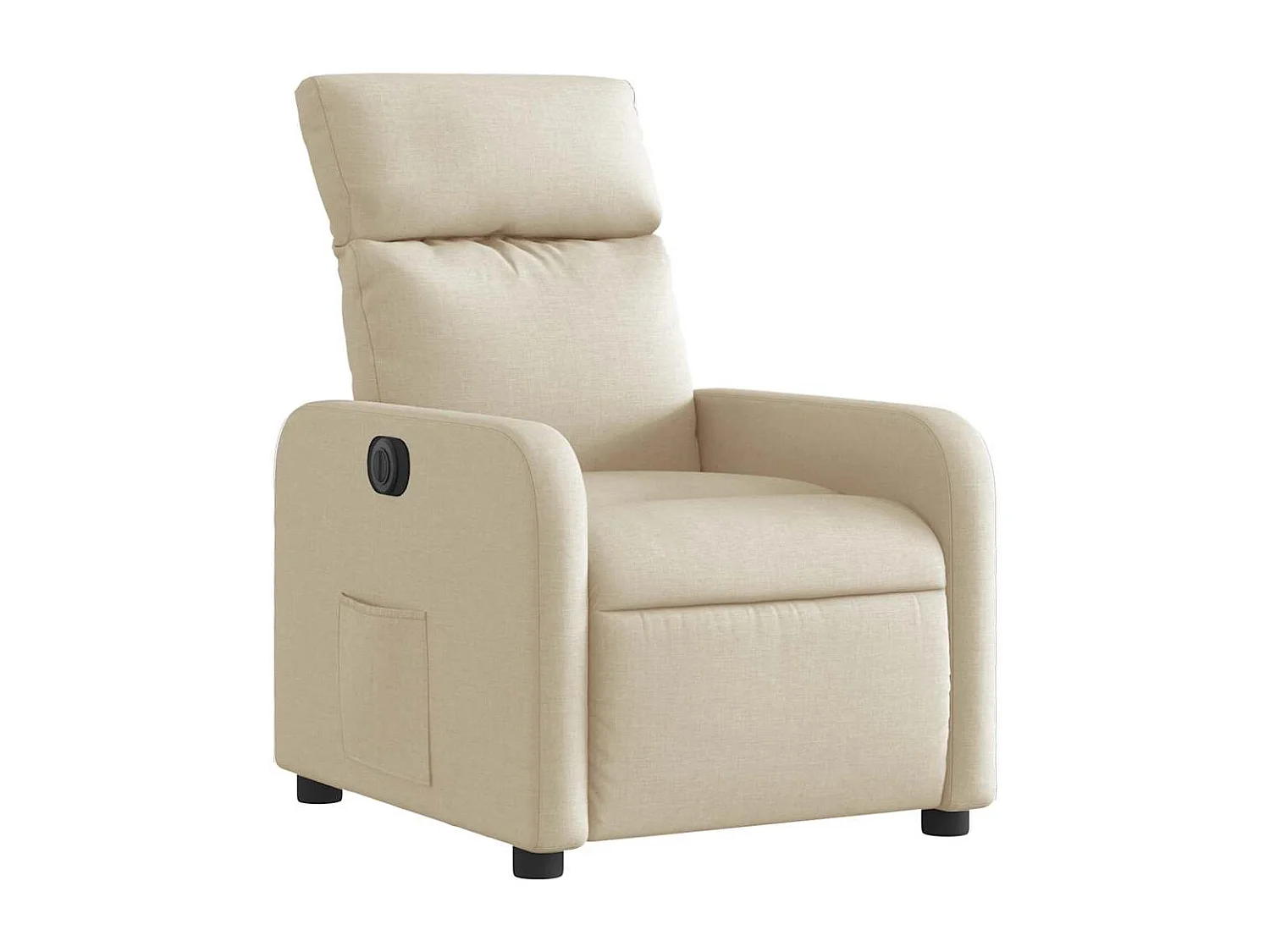 Fauteuil inclinable électrique-Chaise de relax-Fauteuil salon Crème Tissu SHL2773