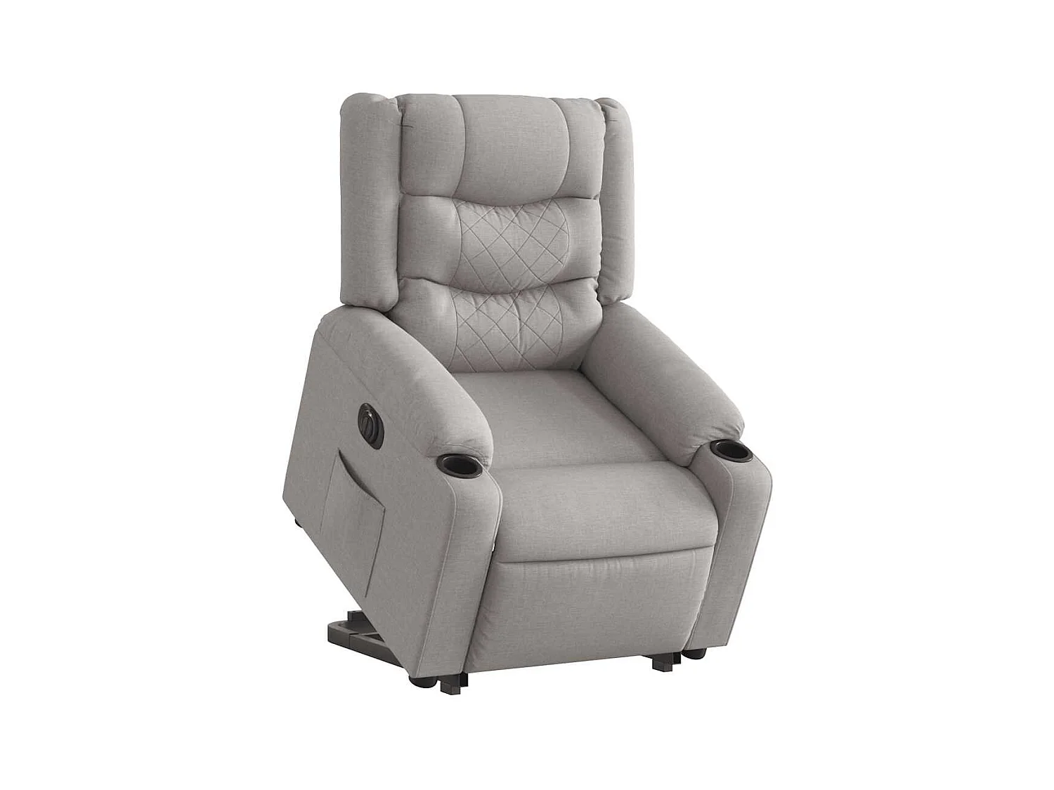 Silla de relax | Sillón eléctrico reclinable elevable de tela gris nube SHL4435