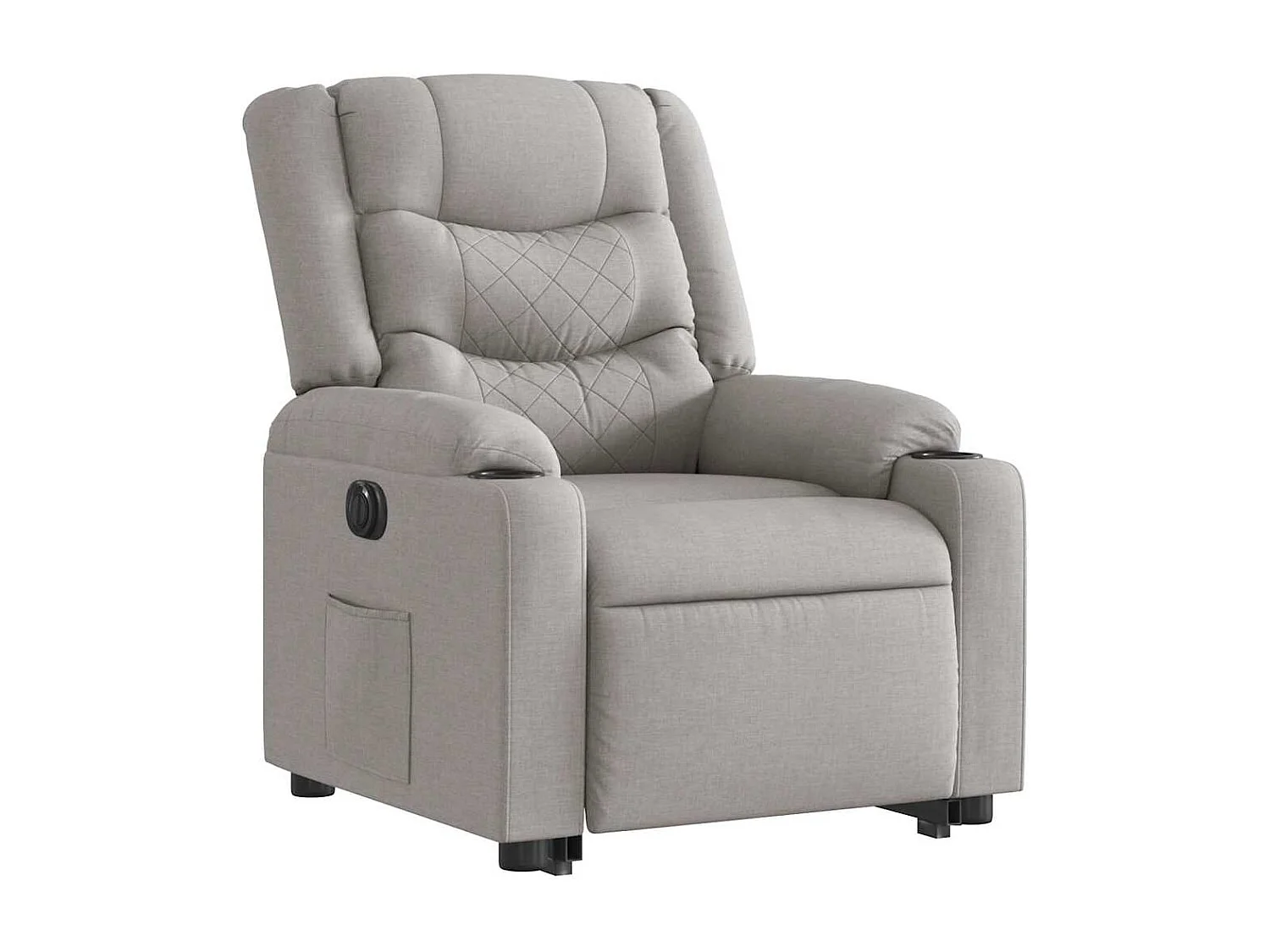 Silla de relax | Sillón eléctrico reclinable elevable de tela gris nube SHL4435