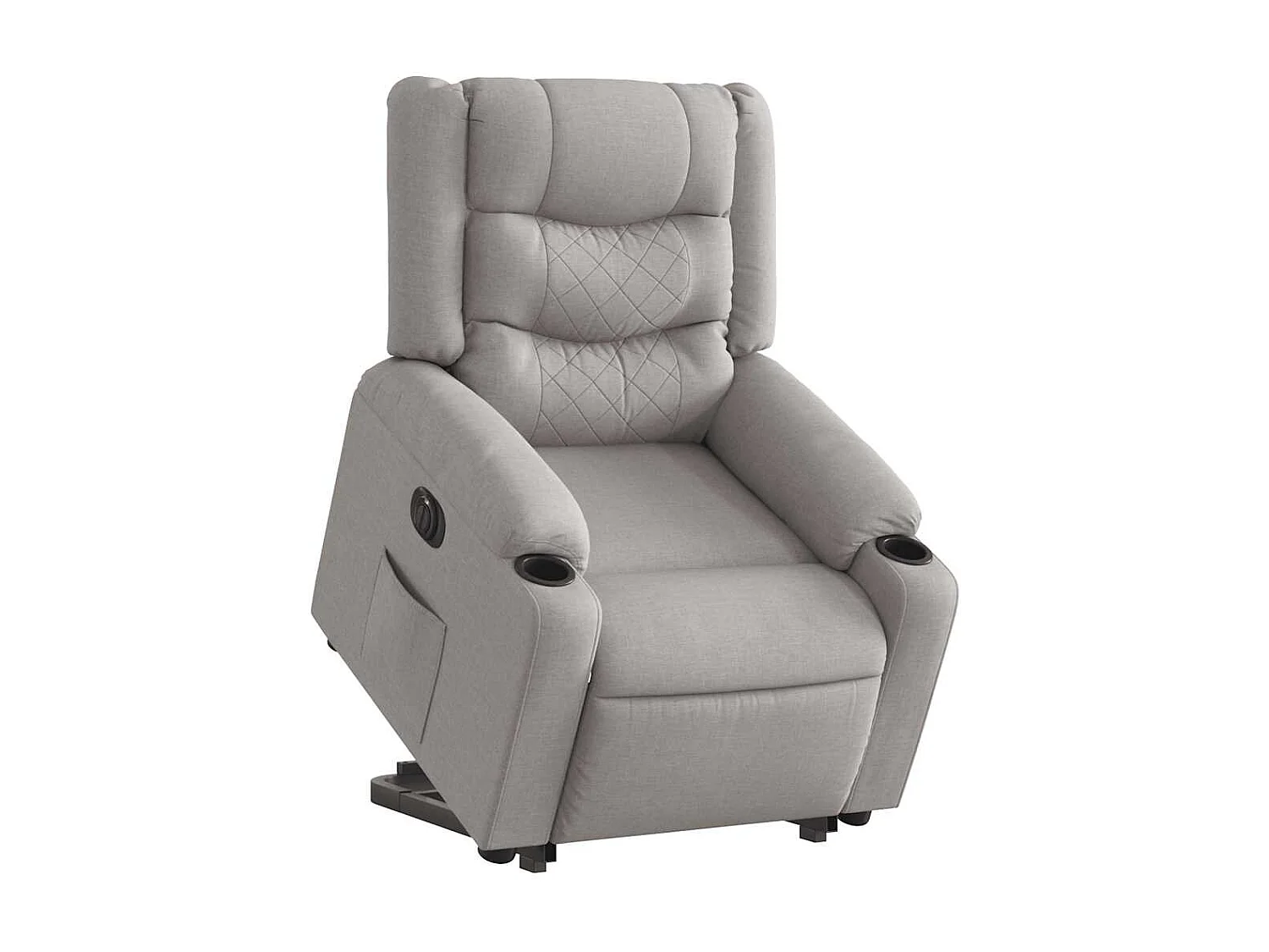 Fauteuil inclinable électrique-Chaise de relax-Fauteuil TV gris nuage tissu SHL4796