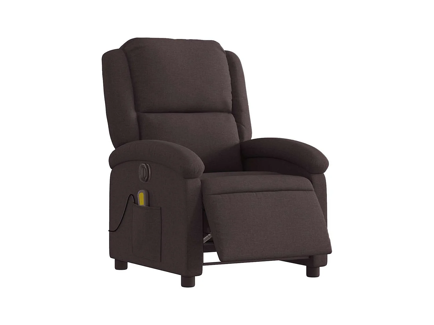Sillón de relax | Sillón reclinable de masaje eléctrico tela marrón oscuro SHL7946