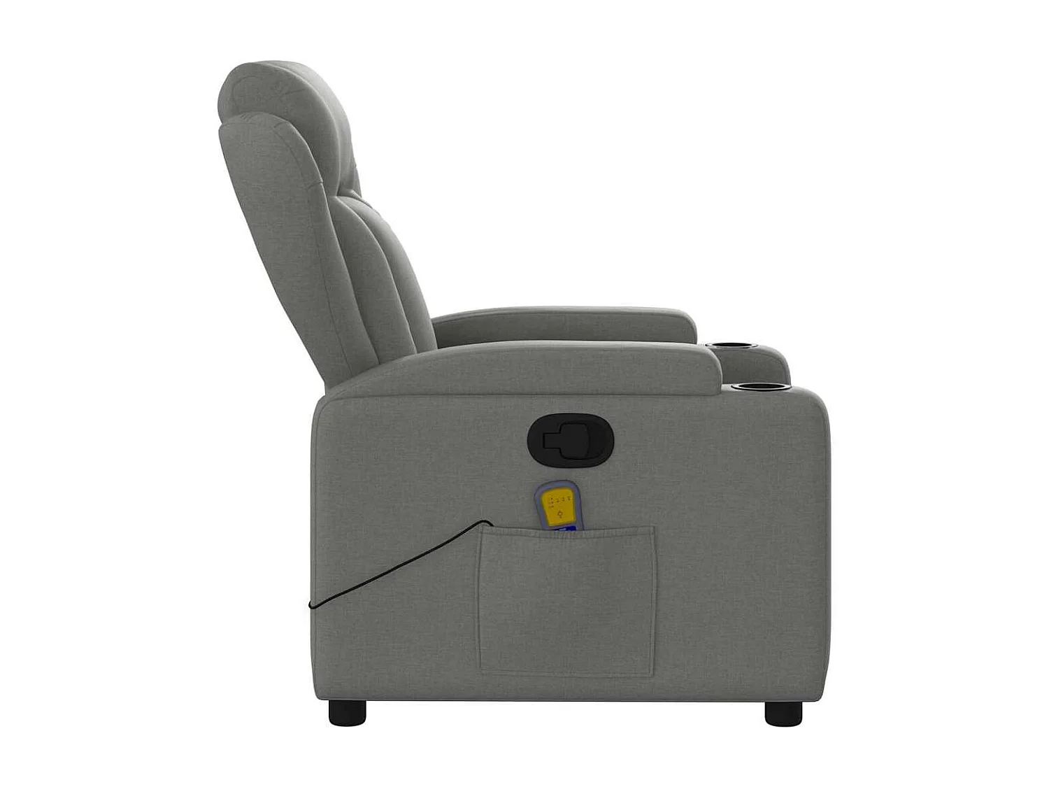 Fauteuil inclinable-Chaise de relax-Fauteuil de Massage Gris foncé Tissu SHL4213