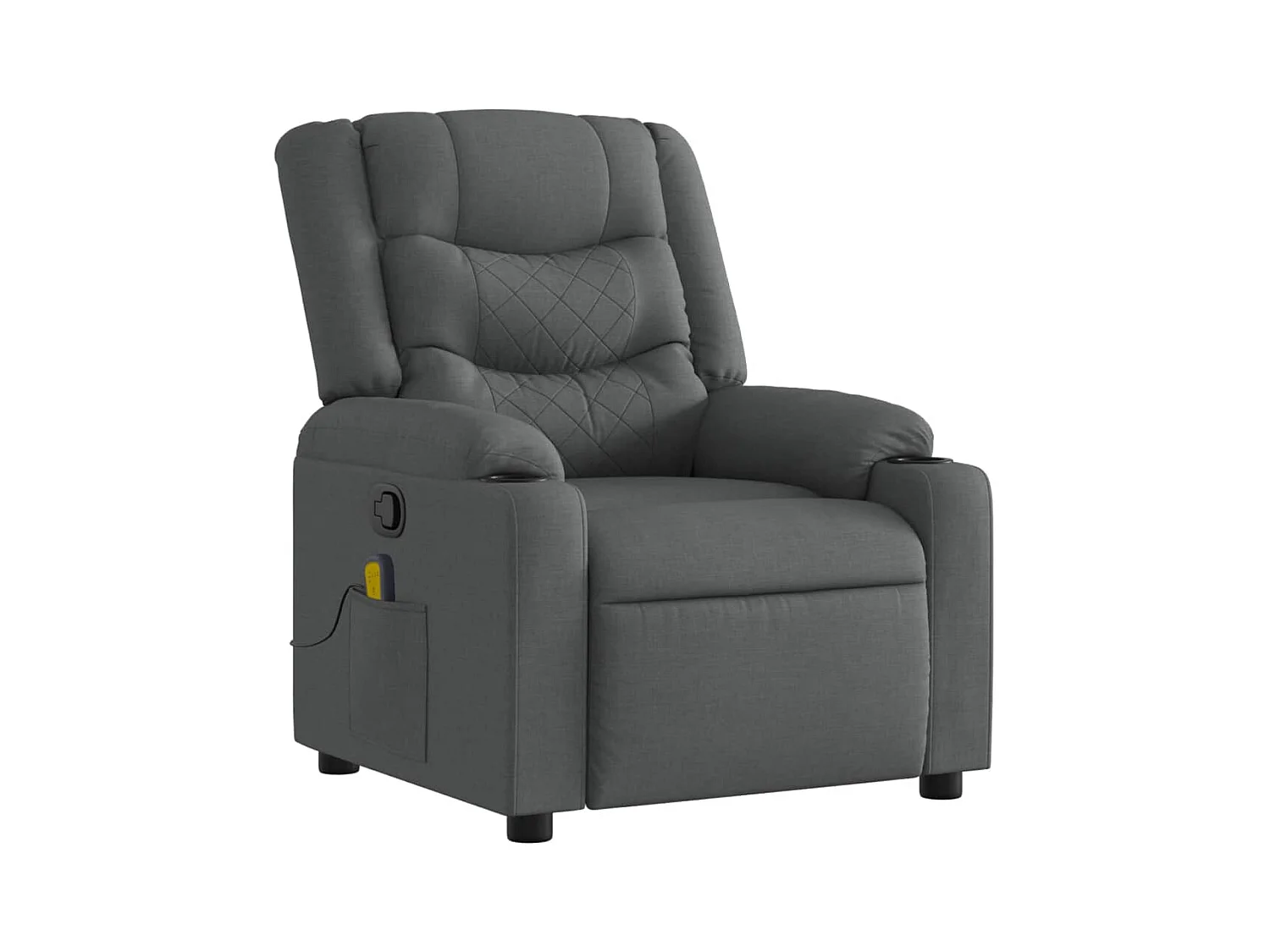 Fauteuil inclinable-Chaise de relax-Fauteuil de Massage gris foncé tissu SHL5267