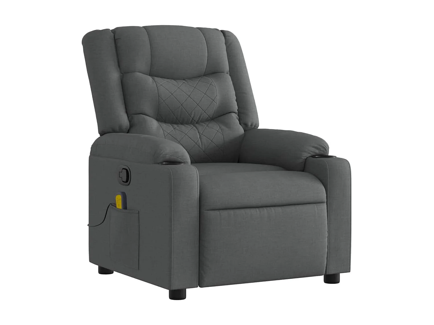 Fauteuil inclinable-Chaise de relax-Fauteuil de Massage gris foncé tissu SHL5267