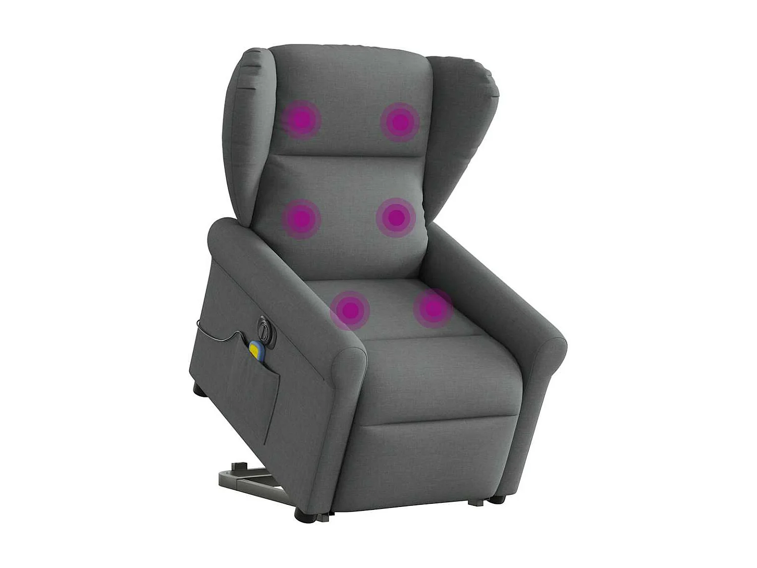 Fauteuil inclinable électrique-Chaise de relax-Fauteuil de Massage Gris foncé Tissu SHL1220