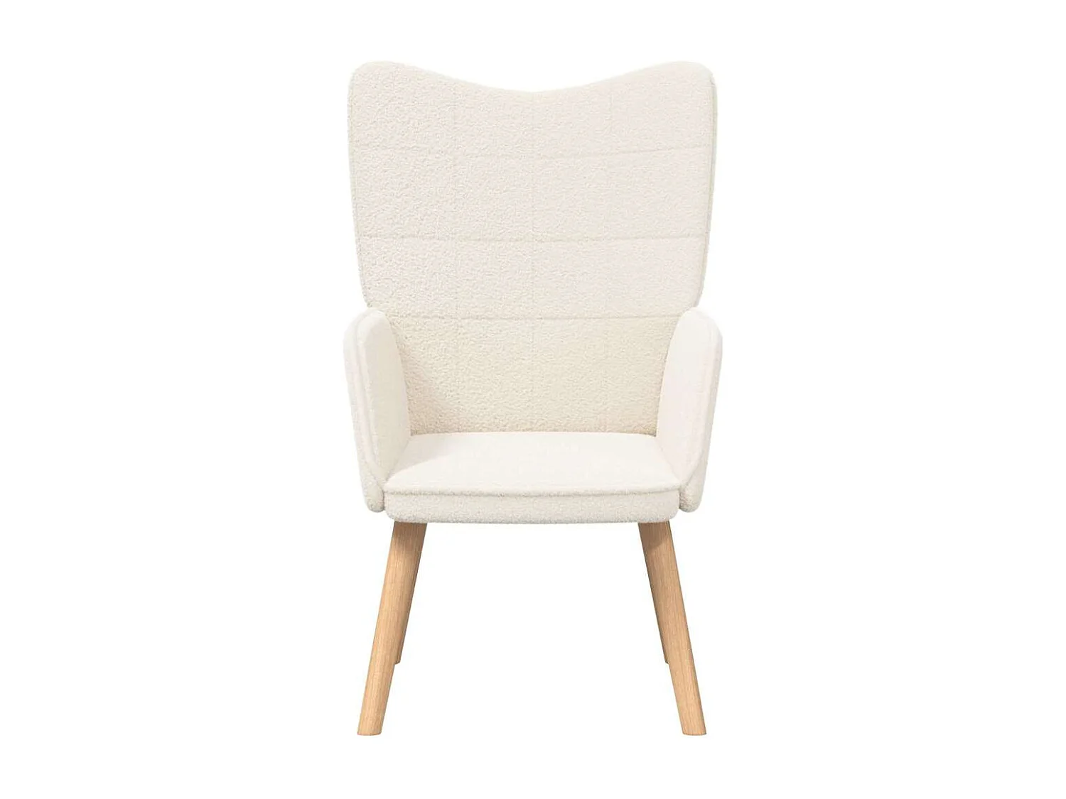 Fauteuil Salon-Chaise de relax Crème 62x67x95.5 cm tissu SHL5487