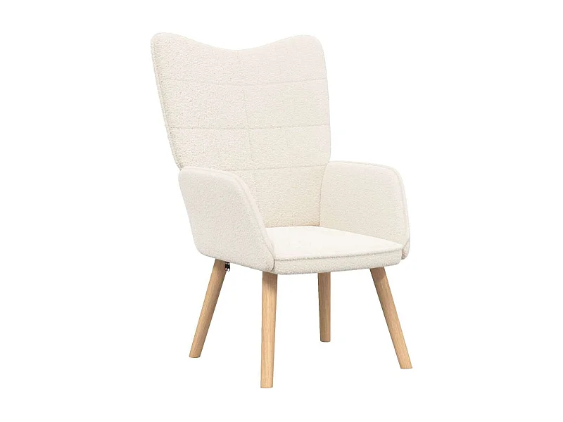 Fauteuil Salon-Chaise de relax Crème 62x67x95.5 cm tissu SHL5487