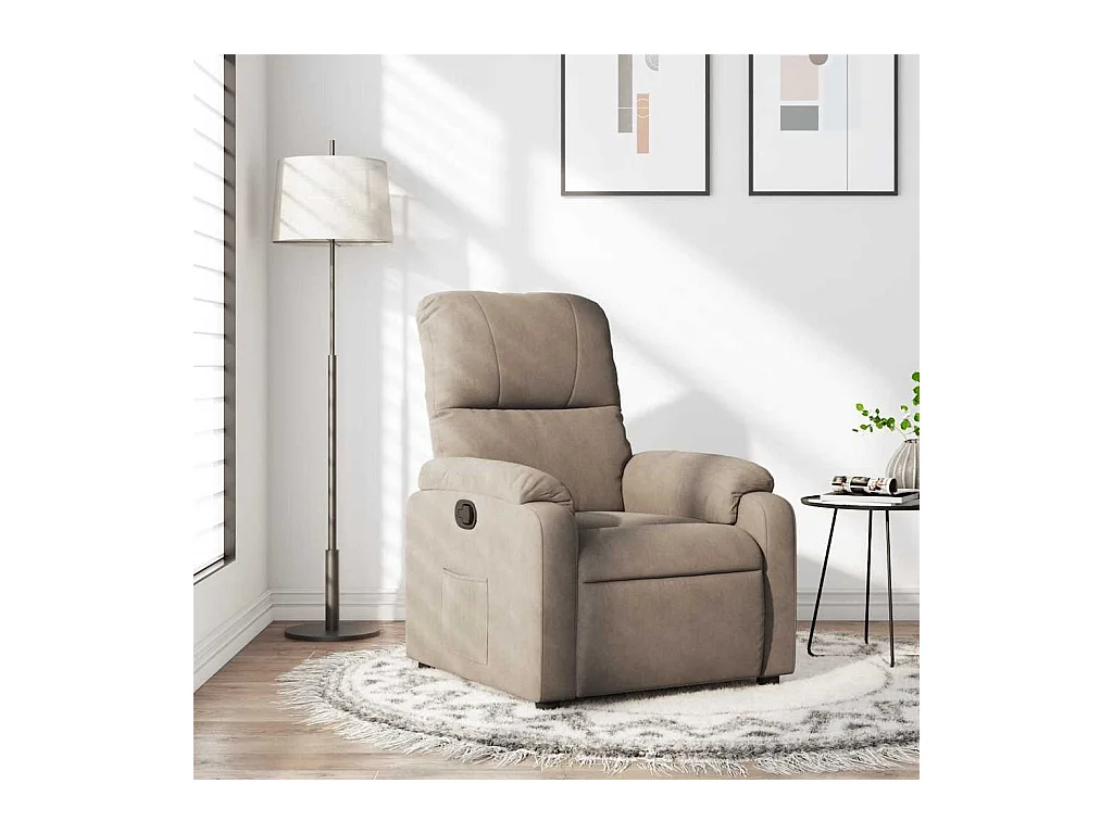 Sillón de relax | Silla | Sillón reclinable tela de microfibra gris taupe SHL3179