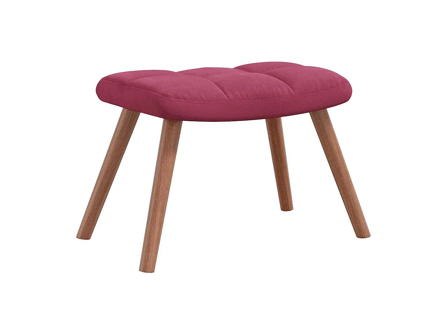 Fauteuil de relaxation Scandinave avec repose-pied Rouge bordeaux Velours SHL1467