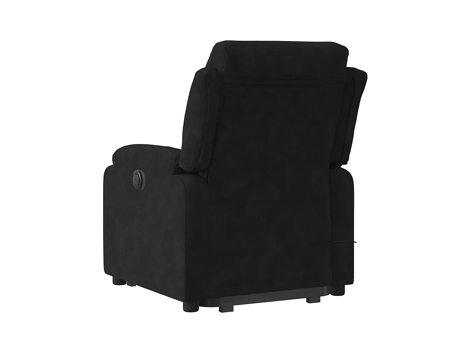 Sillón de relax | Sillón reclinable de masaje elevable terciopelo negro SHL2670