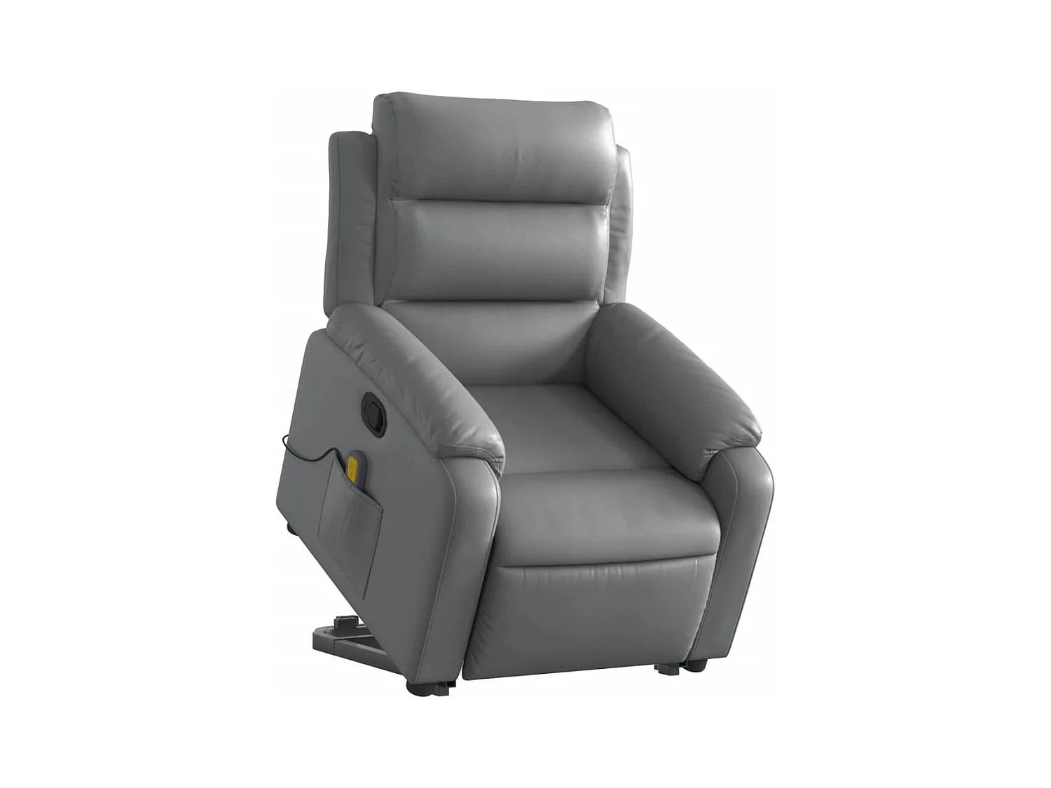 Sillón de relax | Sillón reclinable de masaje de pie cuero artificial gris SHL8572