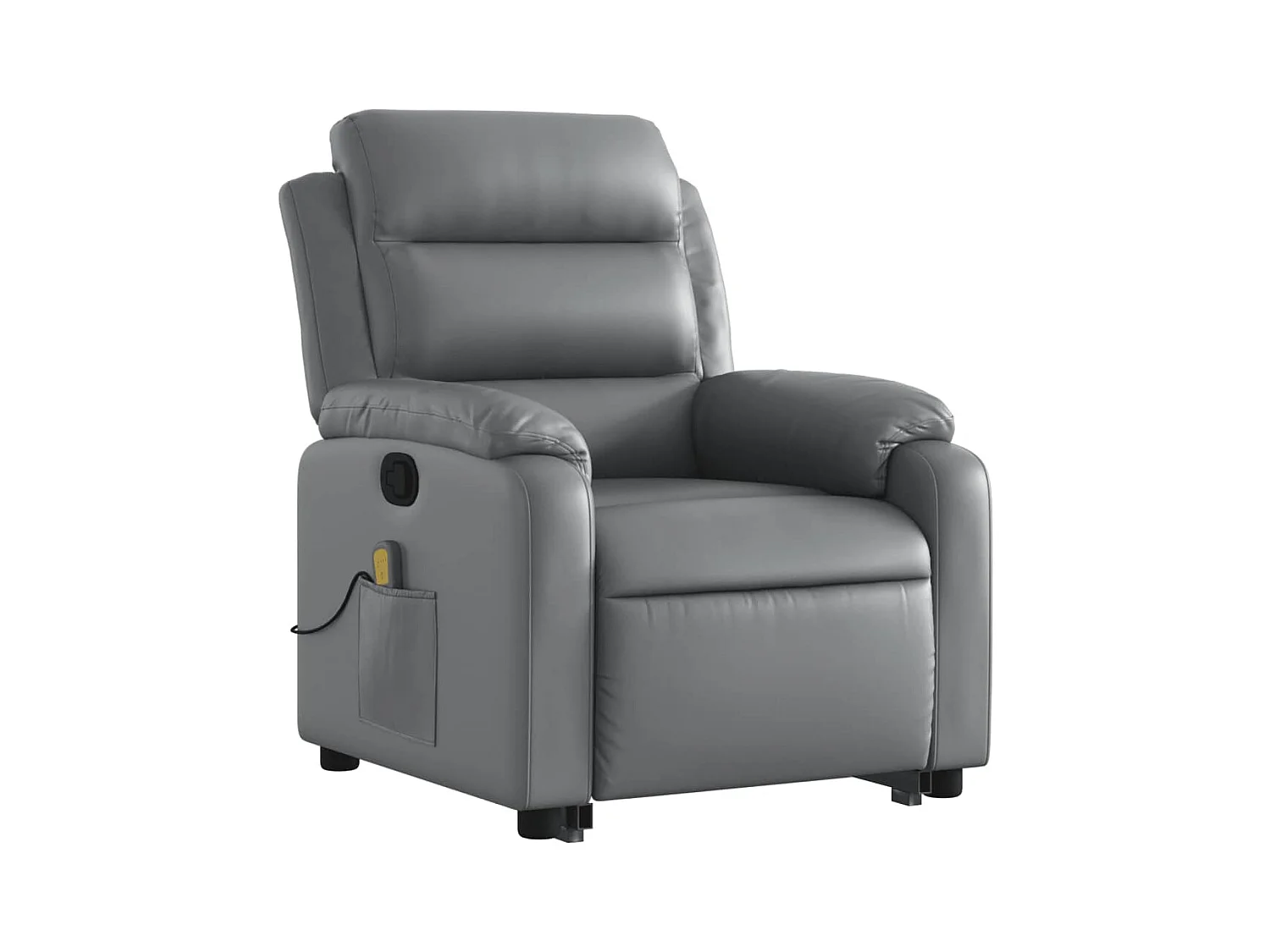 Sillón de relax | Sillón reclinable de masaje de pie cuero artificial gris SHL8572