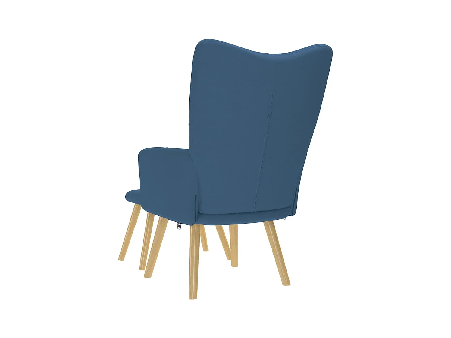 Fauteuil de relaxation-Fauteuil de Lecture avec repose-pied Bleu Tissu SHL2634