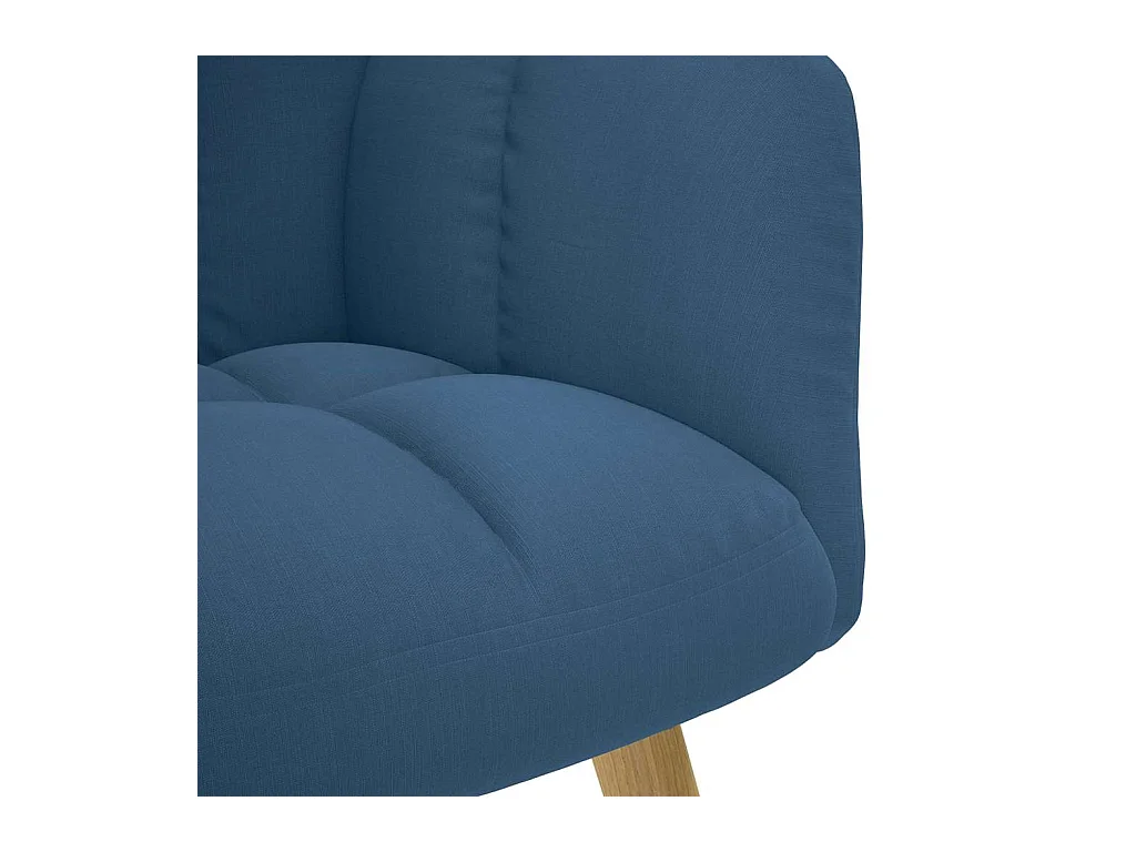 Fauteuil de relaxation-Fauteuil de Lecture avec repose-pied Bleu Tissu SHL2634