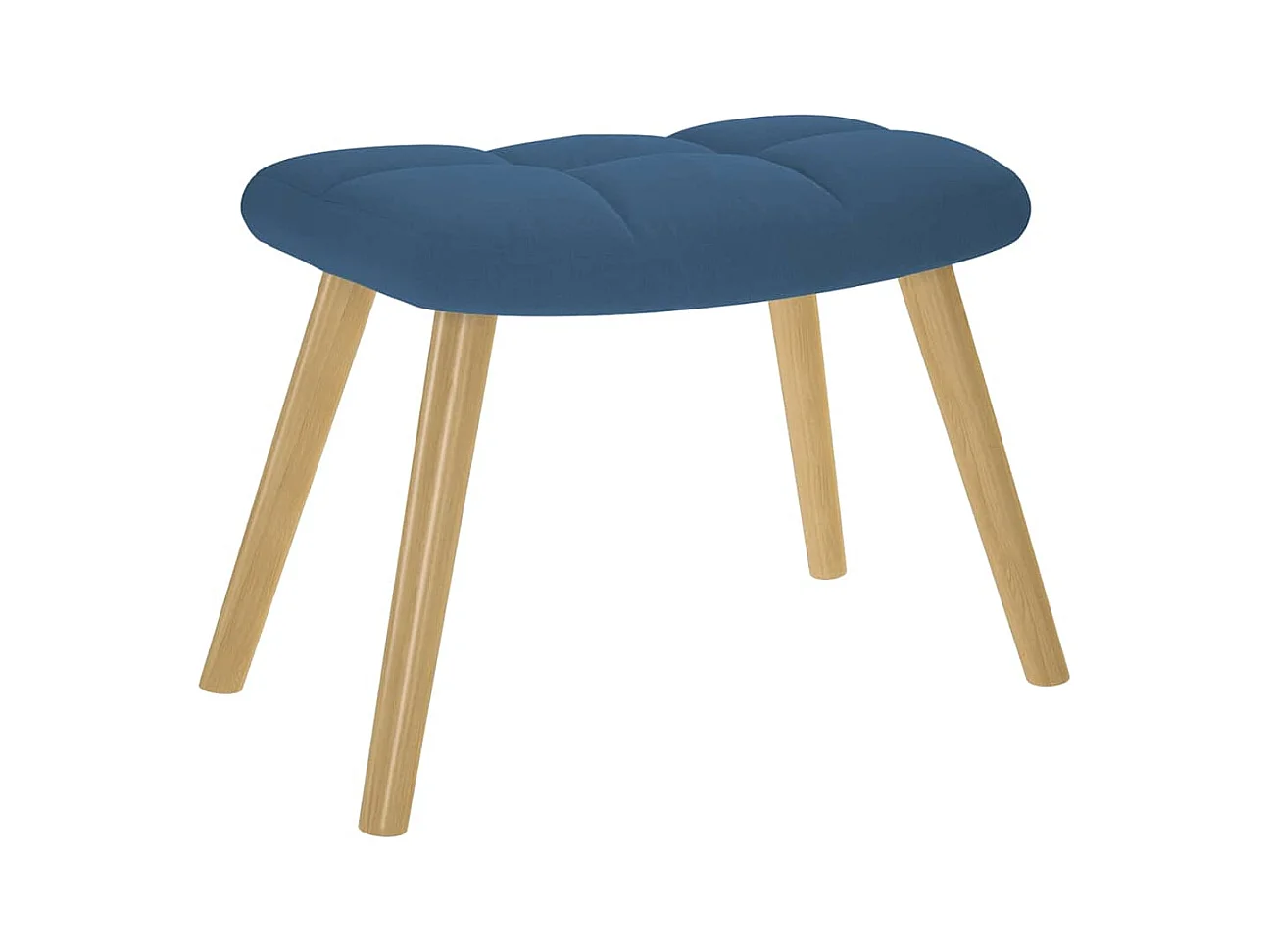 Sillón de relax | Silla de relax con taburete tela azul SHL6169