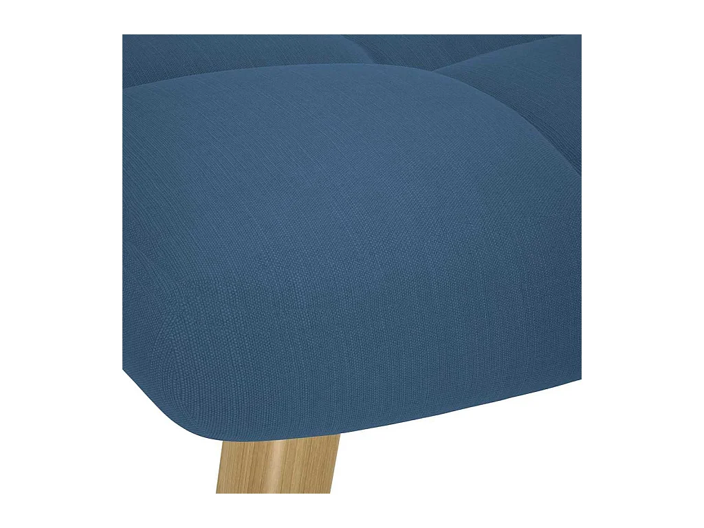 Sillón de relax | Silla de relax con taburete tela azul SHL6169