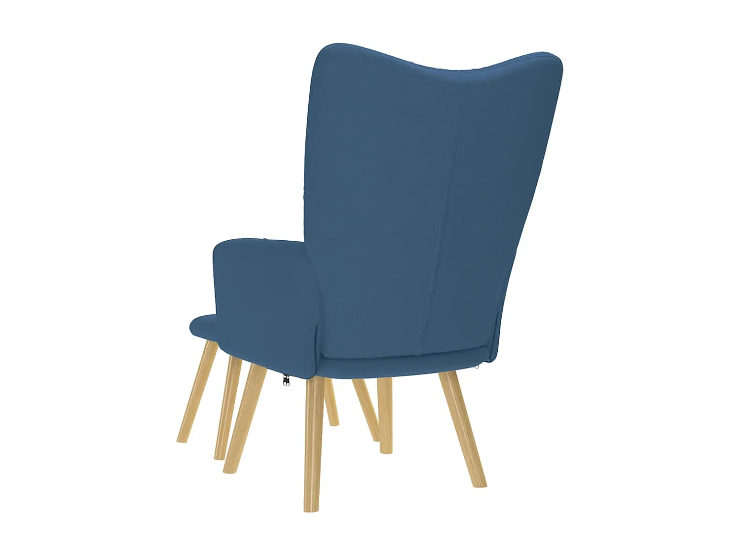 Sillón de relax | Silla de relax con taburete tela azul SHL6169