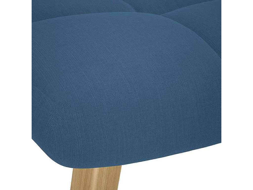 Sillón de relax | Silla de relax con taburete tela azul SHL6169