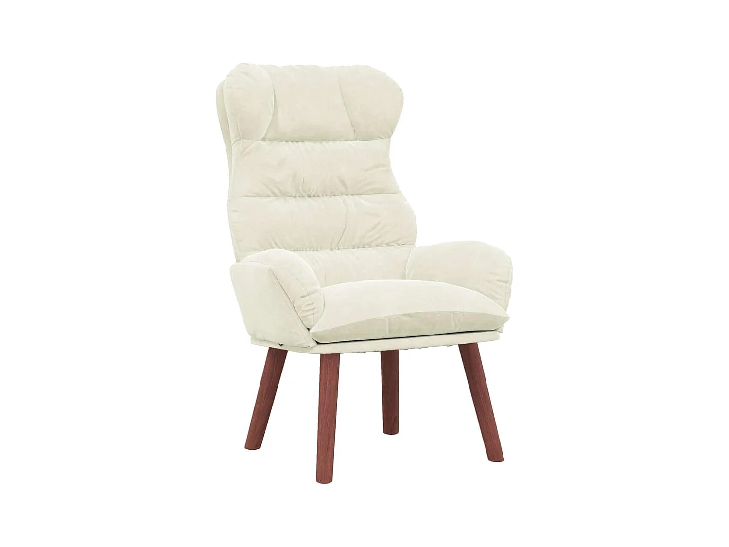 Fauteuil Salon-Chaise de relax Crème 69x74x93 cm Velours SHL2072