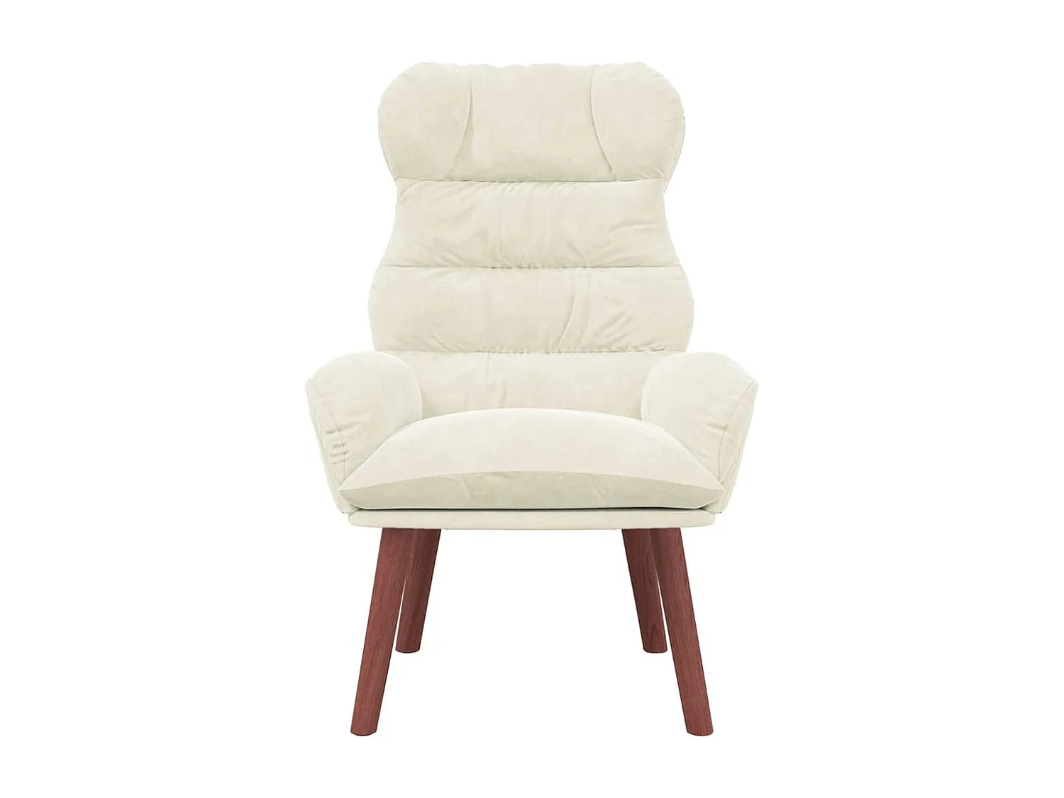 Relaxsessel | Lounge Sessel für Wohnzimmer Creme 69x74x93 cm Samt SHL41392