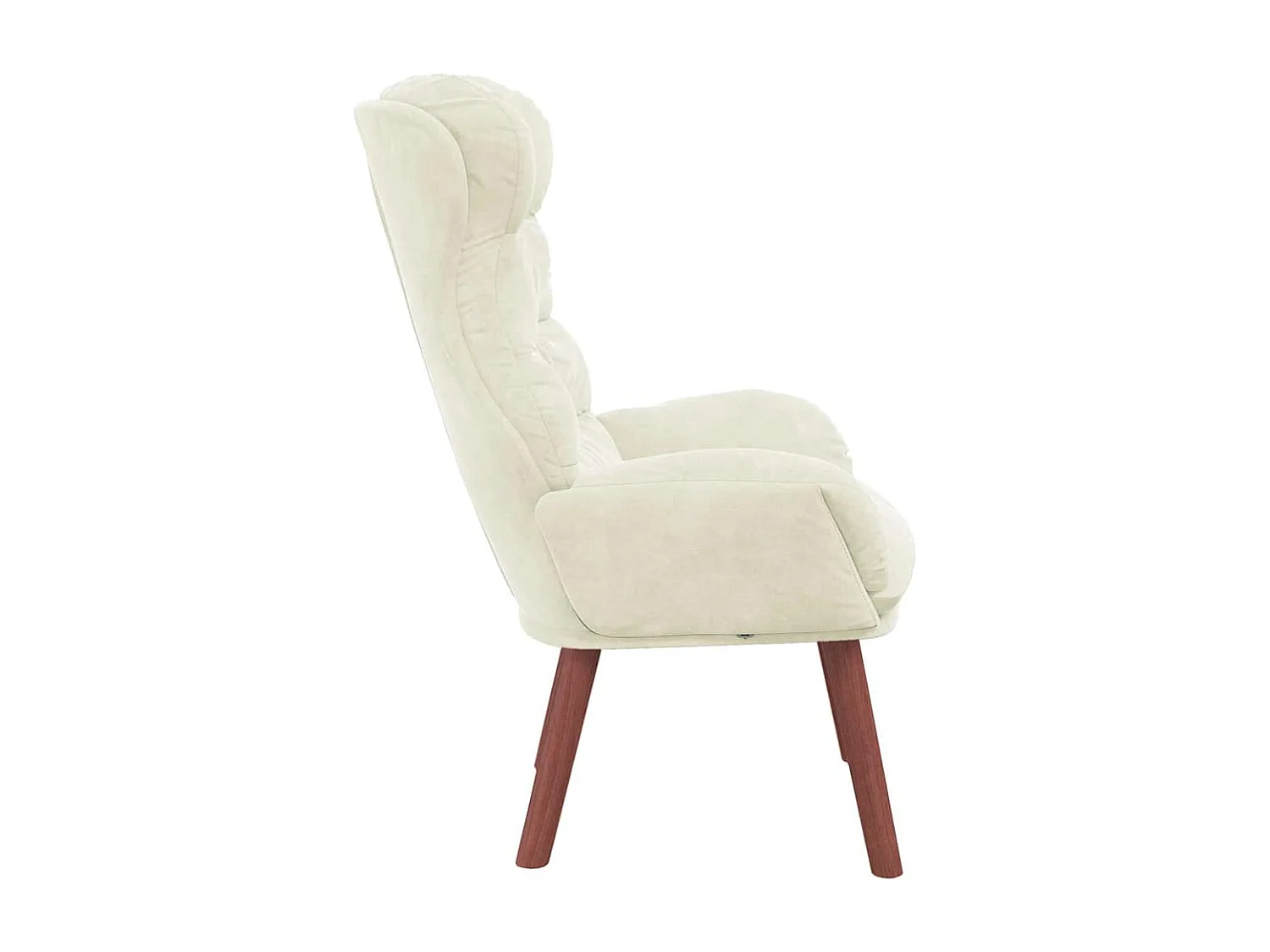 Relaxsessel | Lounge Sessel für Wohnzimmer Creme 69x74x93 cm Samt SHL41392