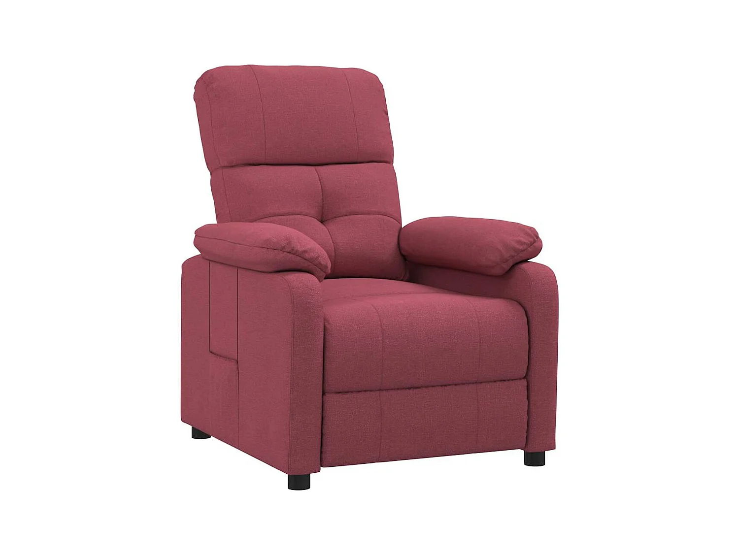 Fauteuil salon-Chaise relax-Fauteuil inclinable Rouge bordeaux Tissu SHL4183