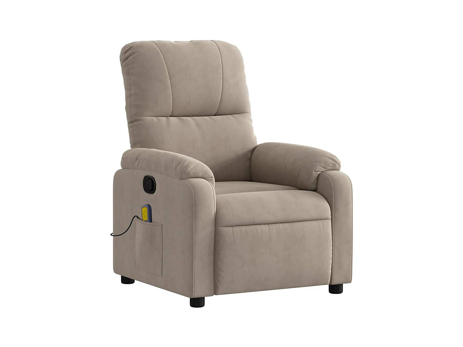 Sillón de relax | Sillón reclinable de masaje tela de microfibra gris taupe SHL5808